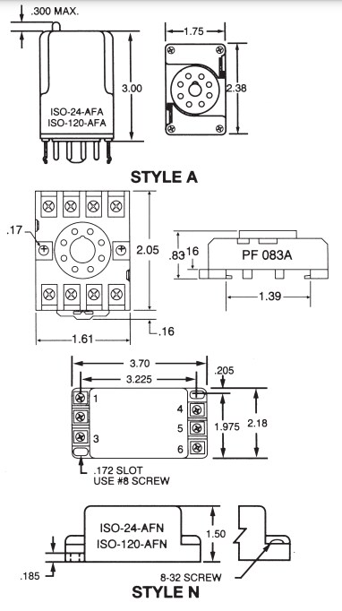 Mechanical Drawing - ATC Diversified Electronics ISO Single Channel Switches
